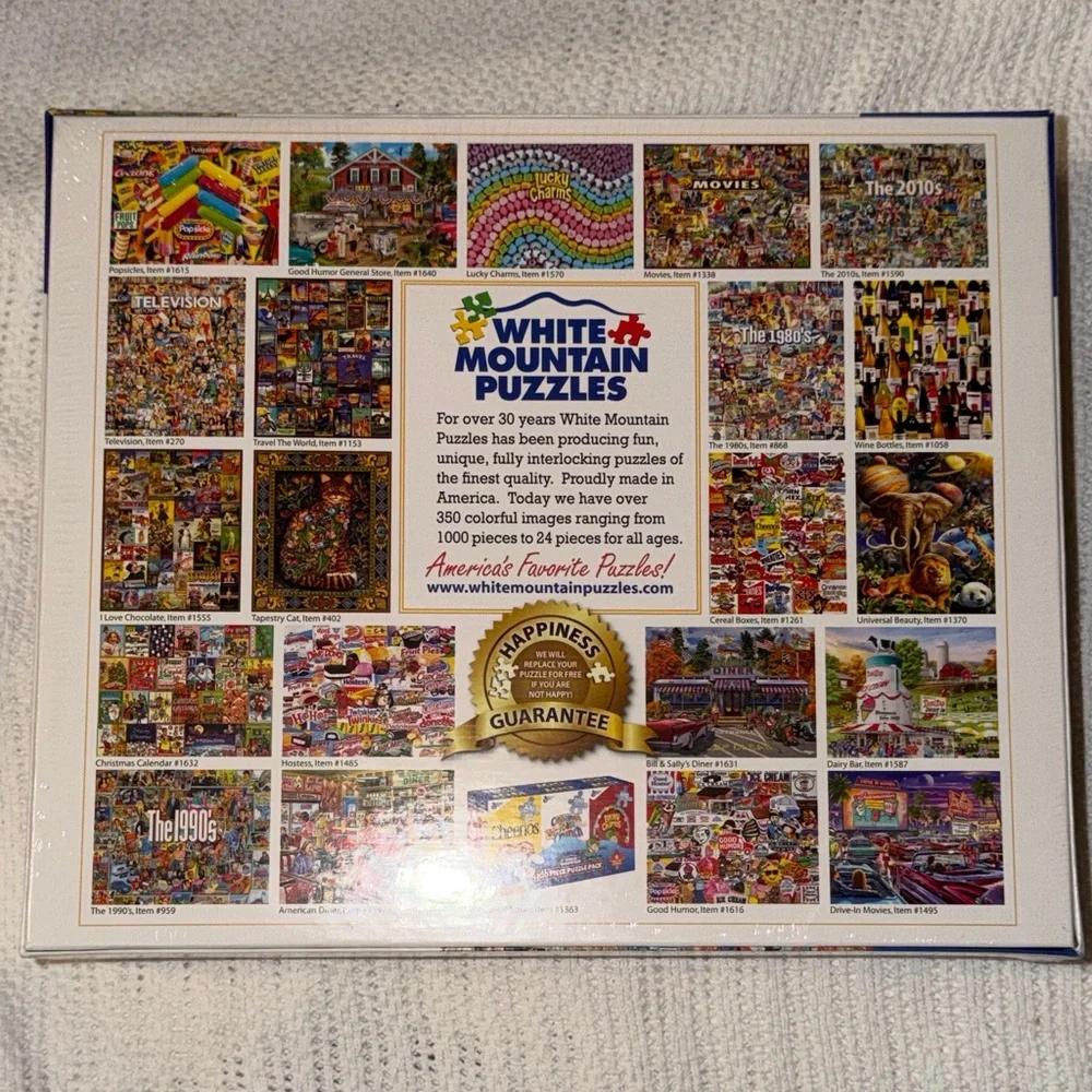 White Mountain The 20th Century Puzzle - Vibrant Collage Larger Pieces NEW
